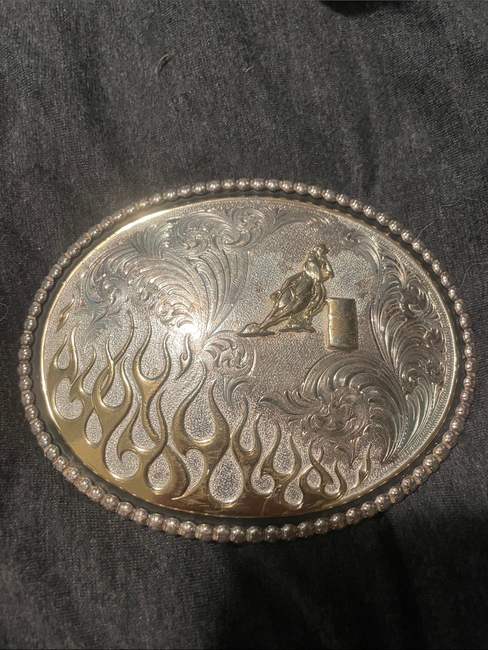 Montana Silversmith Barrel Race Fire Buckle